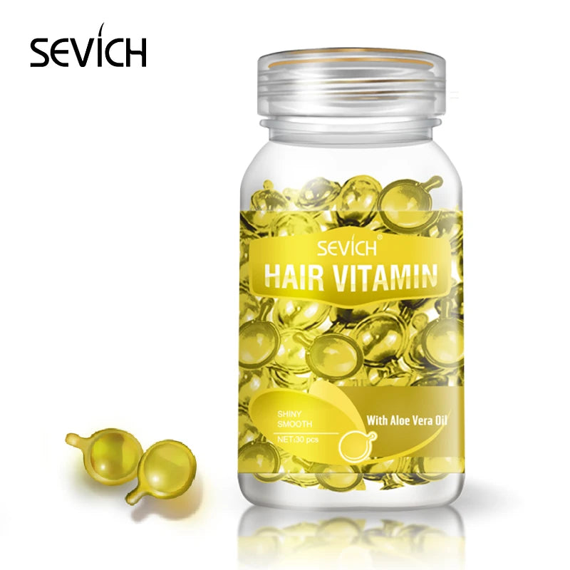 Smooth Silky Hair Vitamin Capsule Keratin Complex Oil Hair Care Repair Damaged Hair Serum Anti-Loss Moroccan Hair Oil