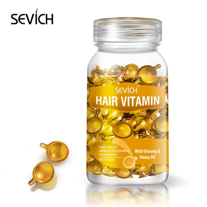 Smooth Silky Hair Vitamin Capsule Keratin Complex Oil Hair Care Repair Damaged Hair Serum Anti-Loss Moroccan Hair Oil