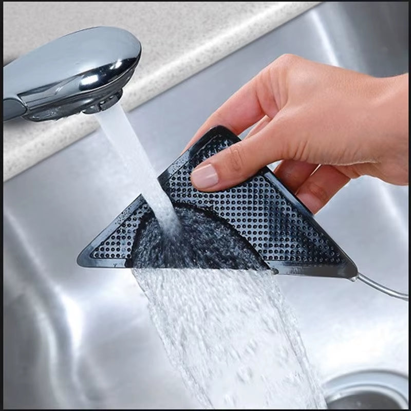 4Pcs/Set Triangle Washable Reusable Rug Gripper Anti-Skid Rubber Mat Non Slip Patch Tape for Tile Floors Carpets Corners Pad